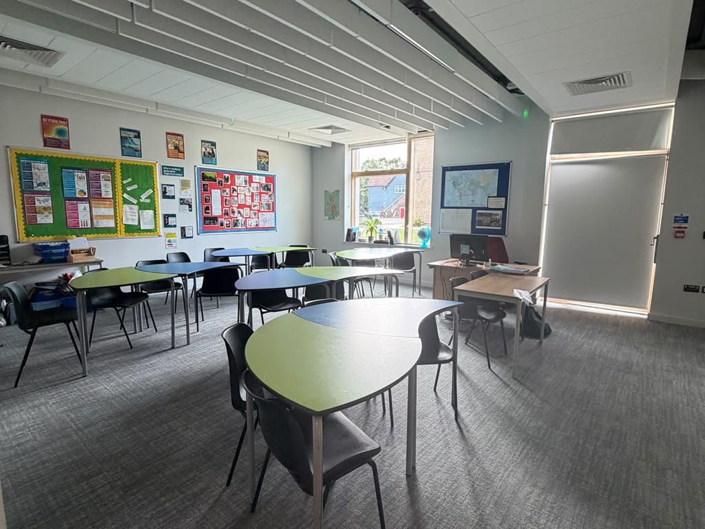 Un aula de St Edmund's School, en Canterbury